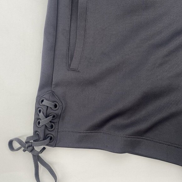 BLANC NOIR Side Medium Lace Up Romper Sleeveless Charcoal Gray Modal - Picture 8 of 16